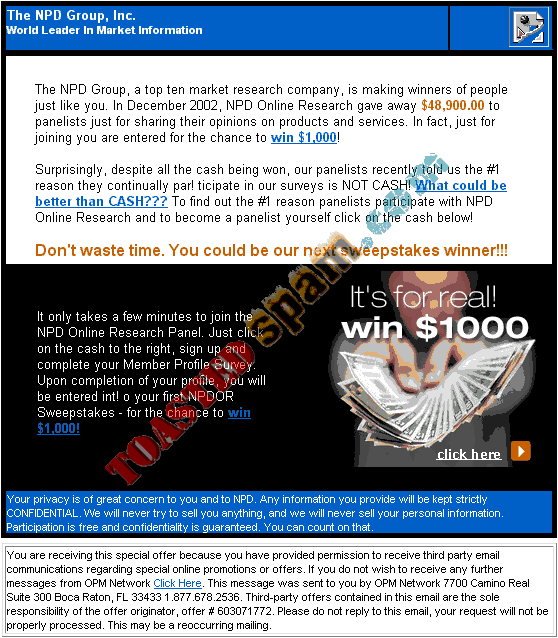 toastedspam.com email deliveries.net_0003 - 2003-01-30	the npd group inc - ct.email-deliveries.net/cgi-bin/opmt.cgi omnipointmarket@aol.com 561-862-6000