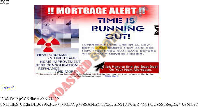 toastedspam.com lowratemortgage.info 0017 - 2003-03-13	mortgage - www.lowratemortgage.info mailto:ttt906@hotmail.com 416-502-2150