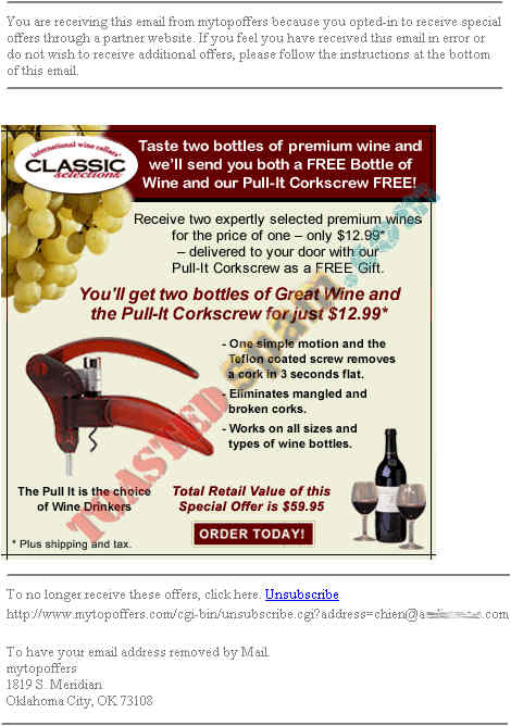 toastedspam.com mocda4.com 1-c_0001 - 2003-03-20	wine - mocda4.com/1/c mytopoffers.com mailto:domains@advertising.com 410-244-1370 mailto:webmaster@mytopoffers.com 405-682-53321